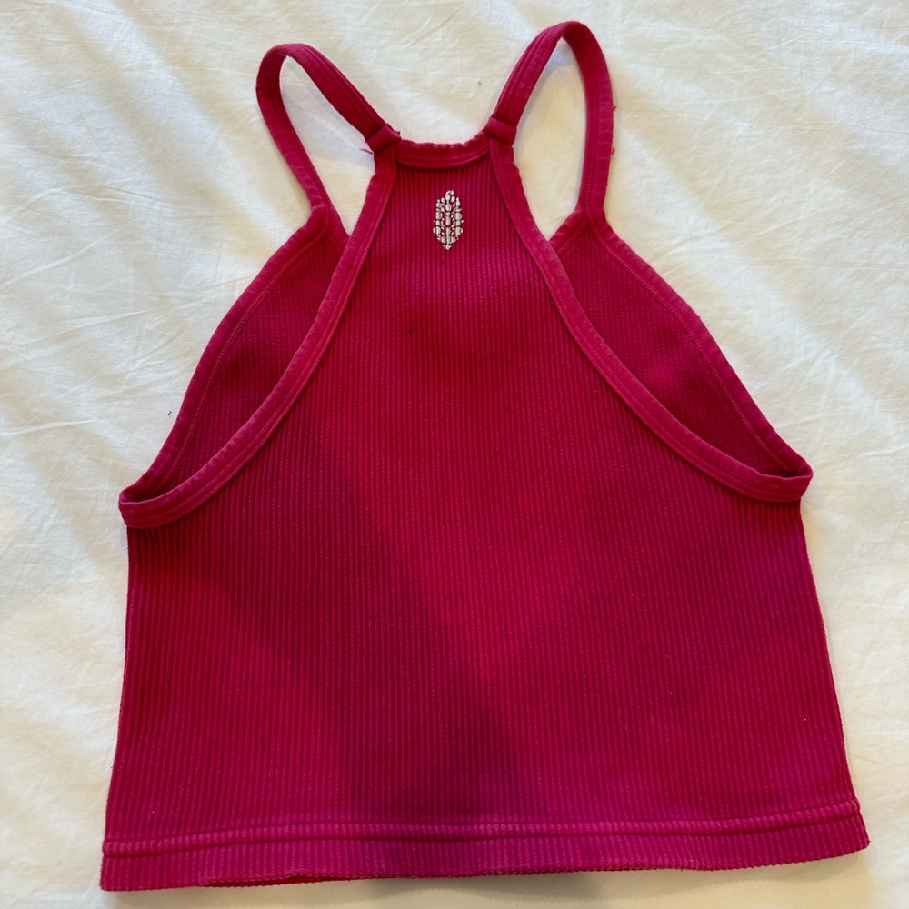 Free People Happiness Runs Crop Tank - Raspberry Color - Picture 2 of 4